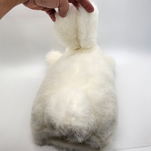 Vintage Mary Johnson 1981 White fluffy bunny hand puppet - Picture 8 of 13